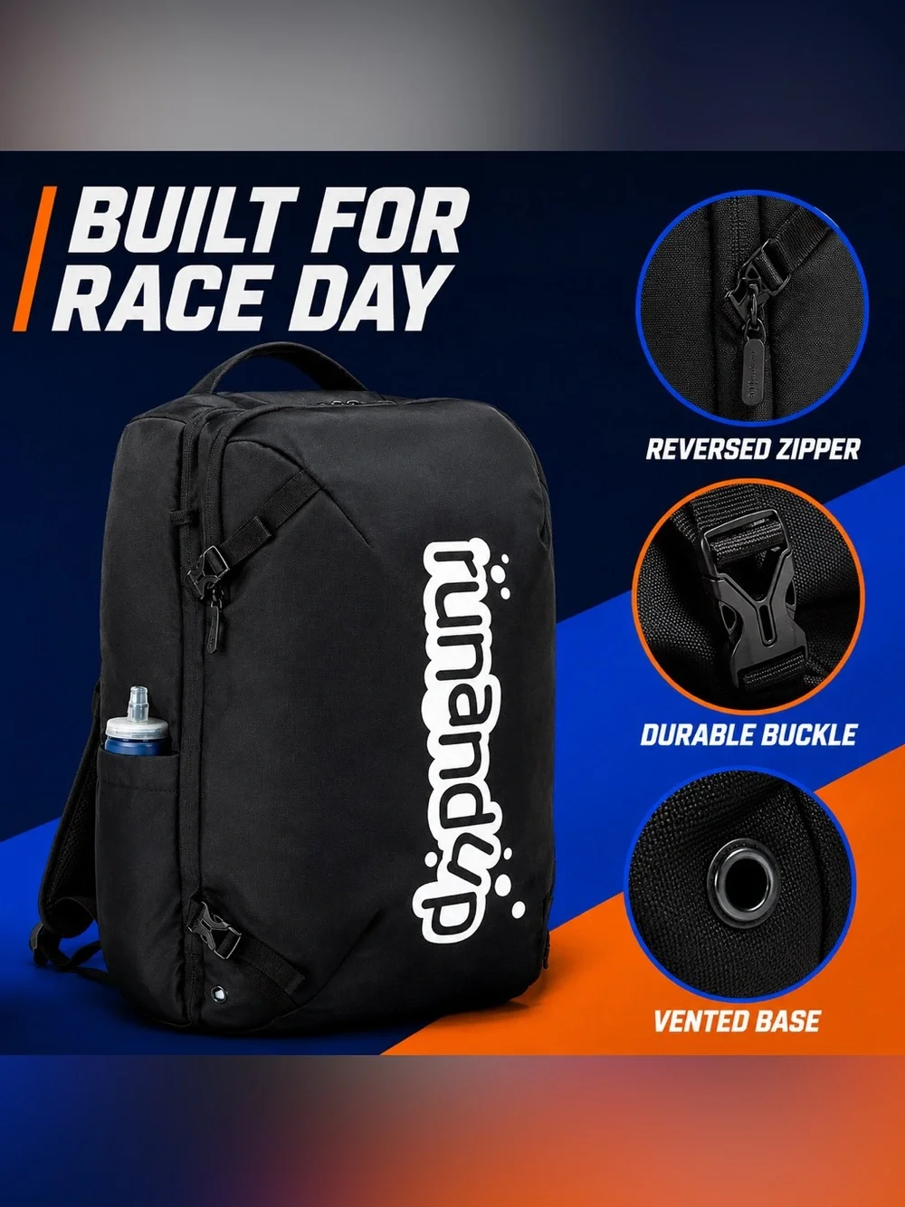 RUN AND UP 24L TRIATHLON TRANSITION BACKPACK WET DRY HELMET SPORTS BAG NEW